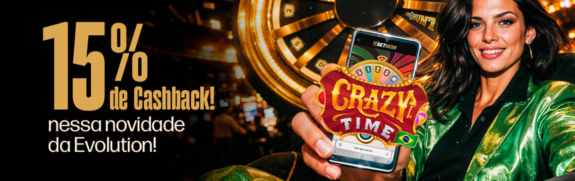 15% de Cashback para você!