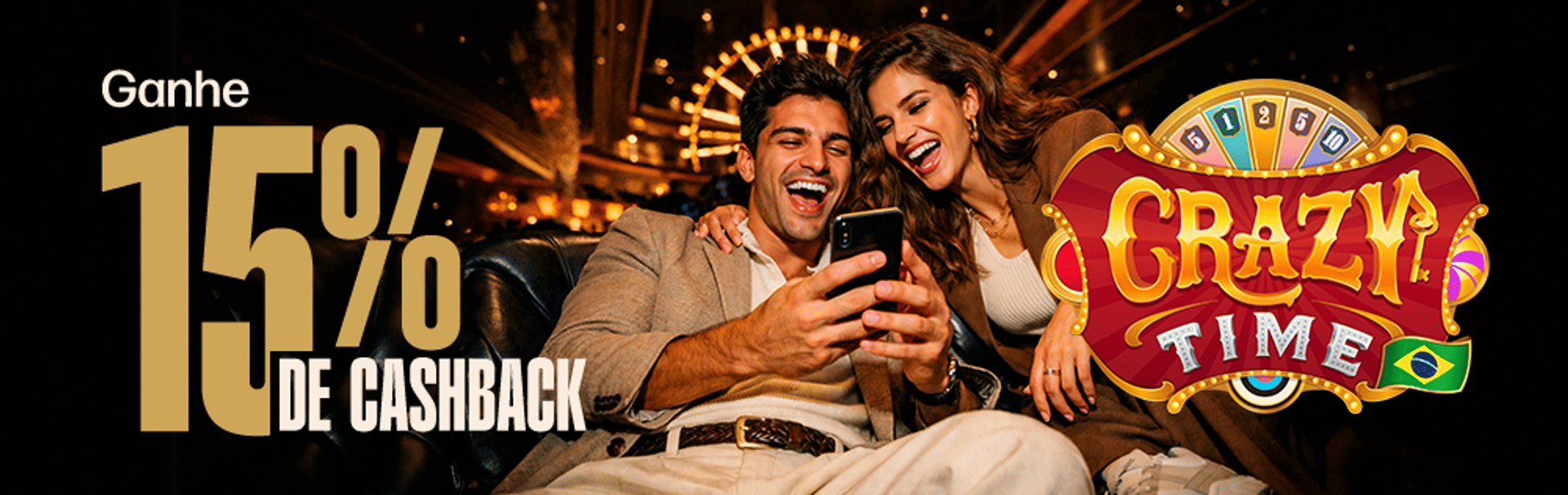 15% de Cashback para você!
