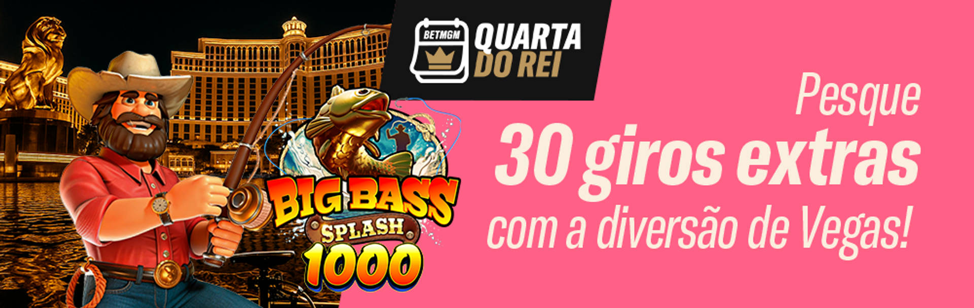 A pescaria de 30 giros extras te aguarda!