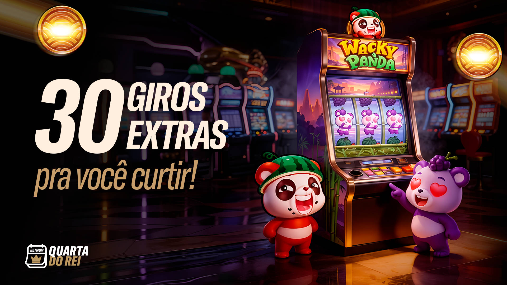 30 giros extras com a energia de Vegas!