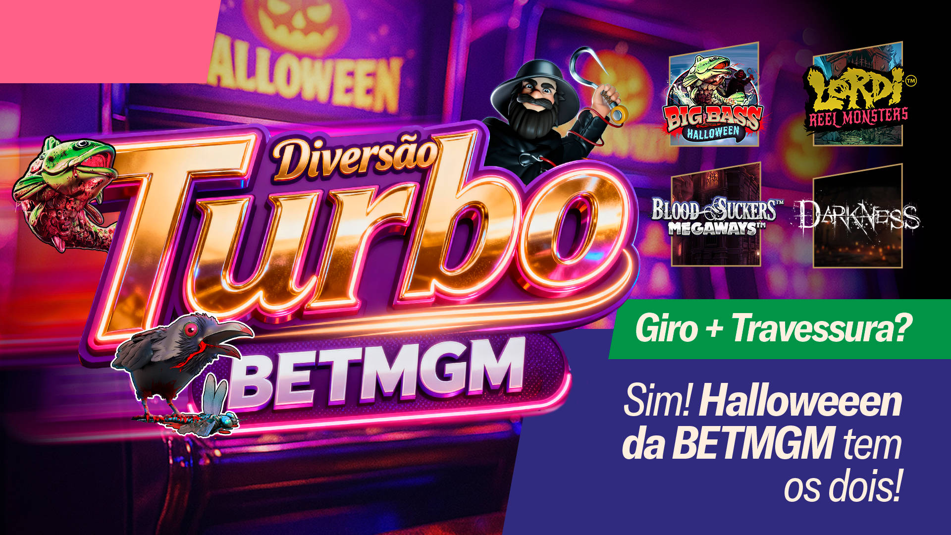 Giro + Travessura? Sim! Halloweeen da BETMGM tem os dois!